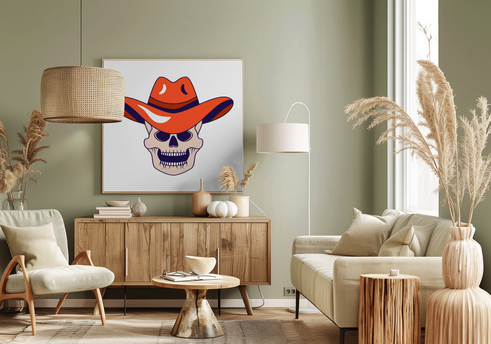Cowboy Schedel Icoon | Canvas