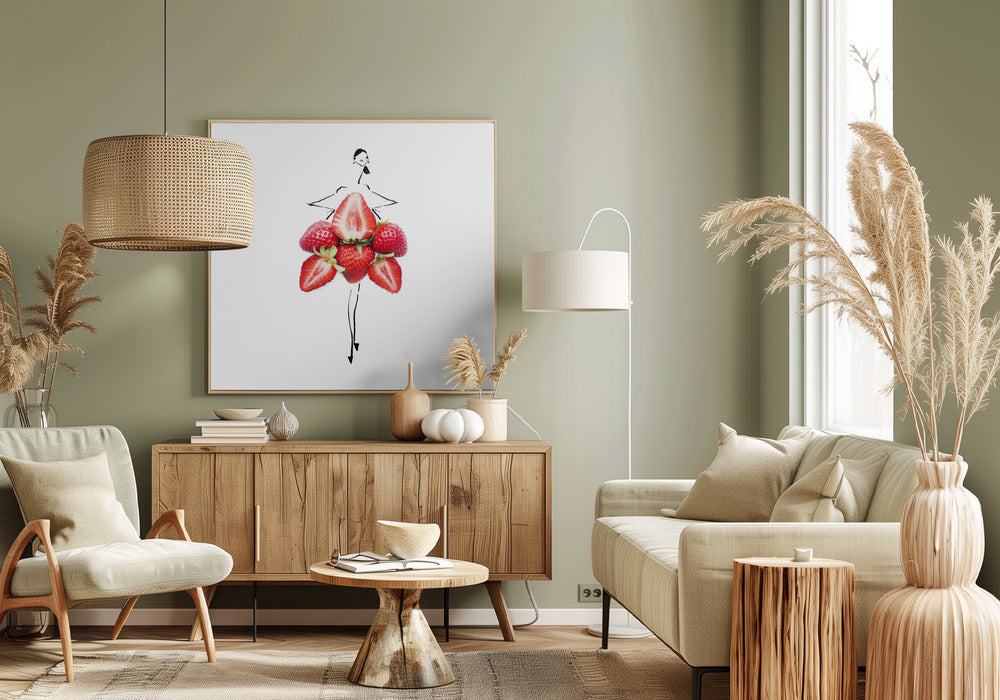 Aardbeivelden | Canvas