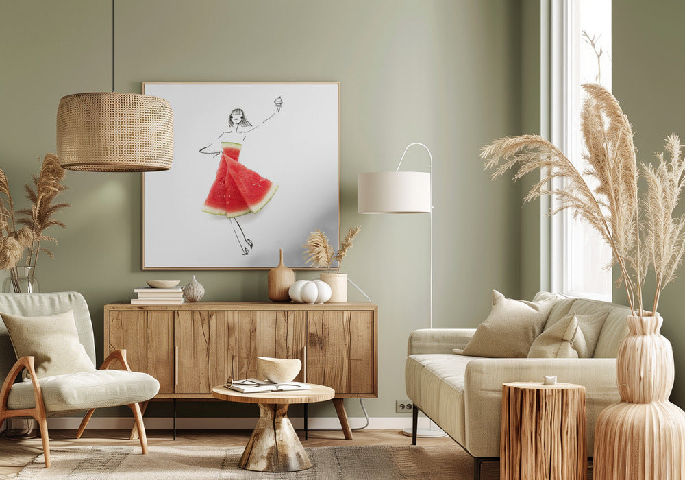 Watermeloen Salut | Canvas