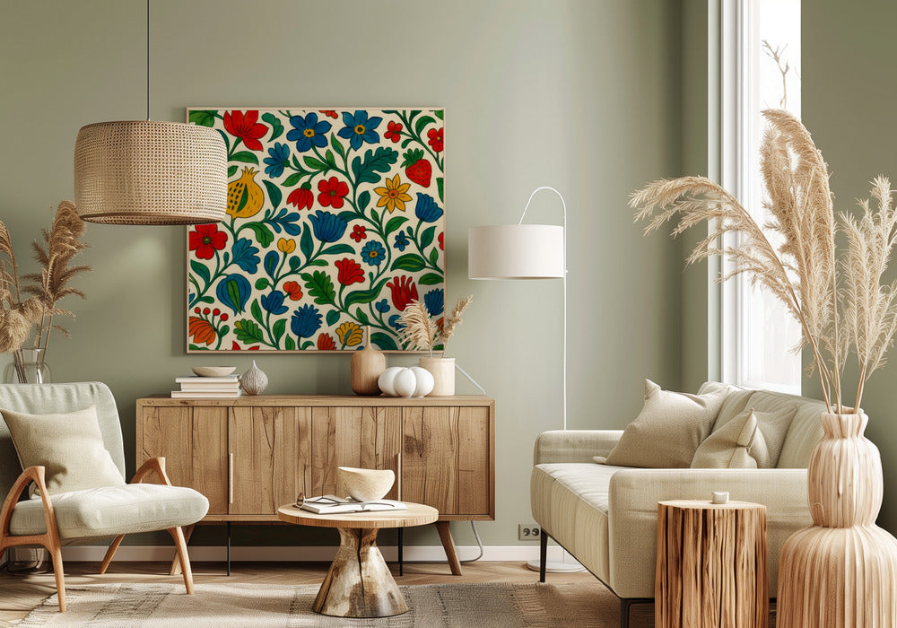 Bloeiende bloemensymfonie | Canvas