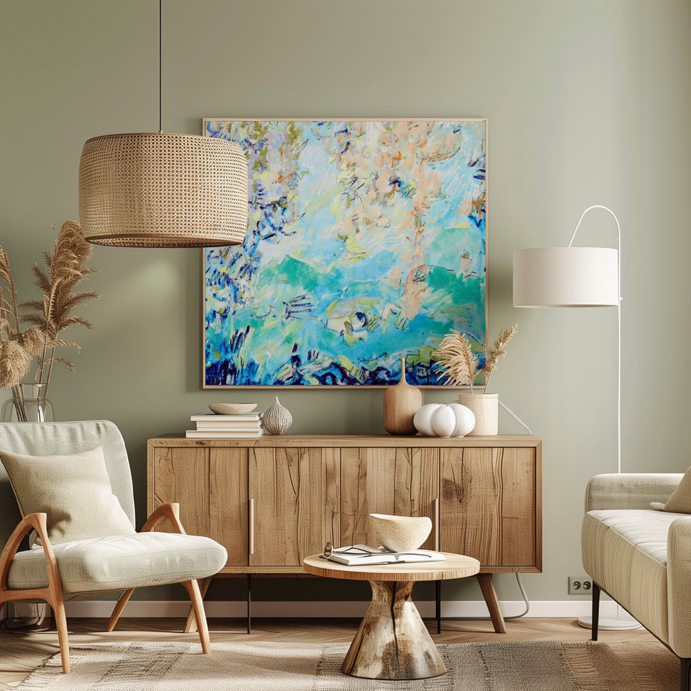 Expressionistisch kleurrijk abstract | Canvas