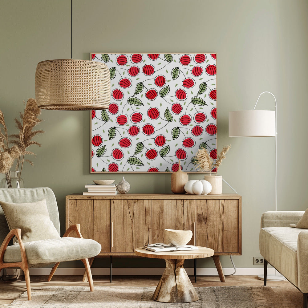 Rode kersen | Canvas