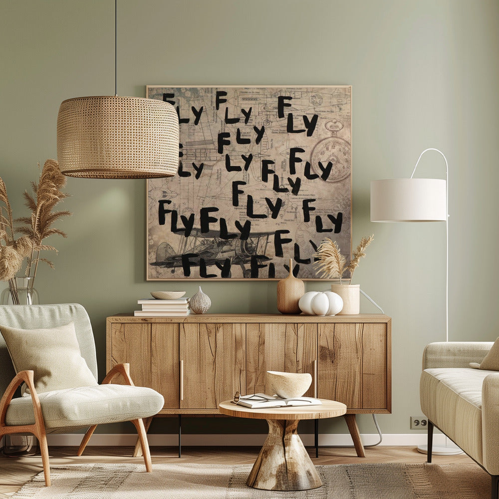 letterkunst [vlieg] | Canvas