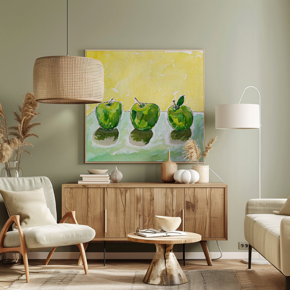 Groene appels | Canvas