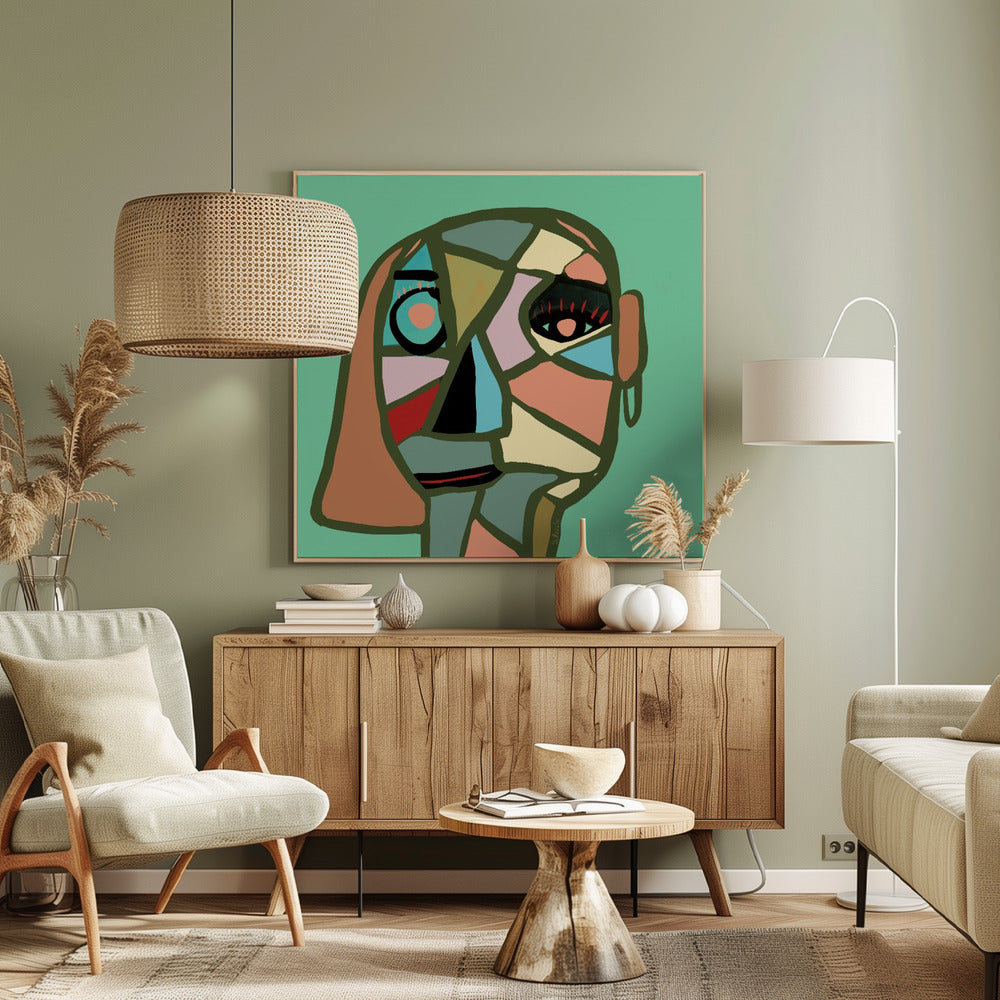 Abstract gezicht | Canvas