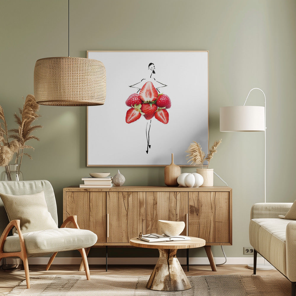 Aardbeivelden | Canvas