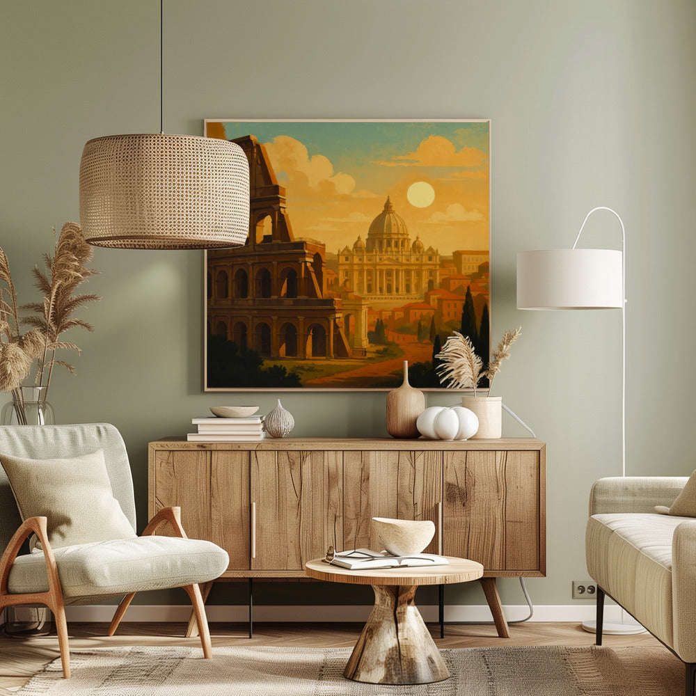 Rome bij de Gouden Dageraad | Canvas