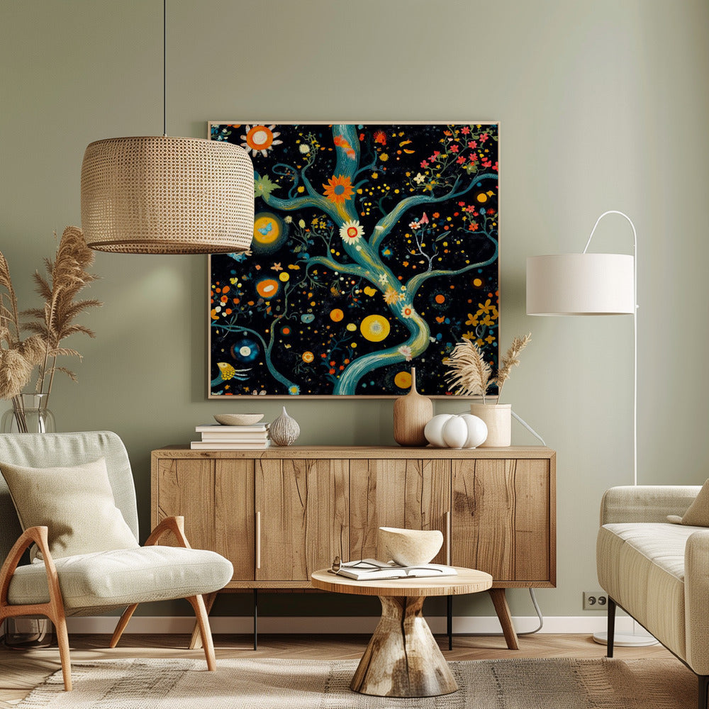Kosmische tuin bloeit | Canvas