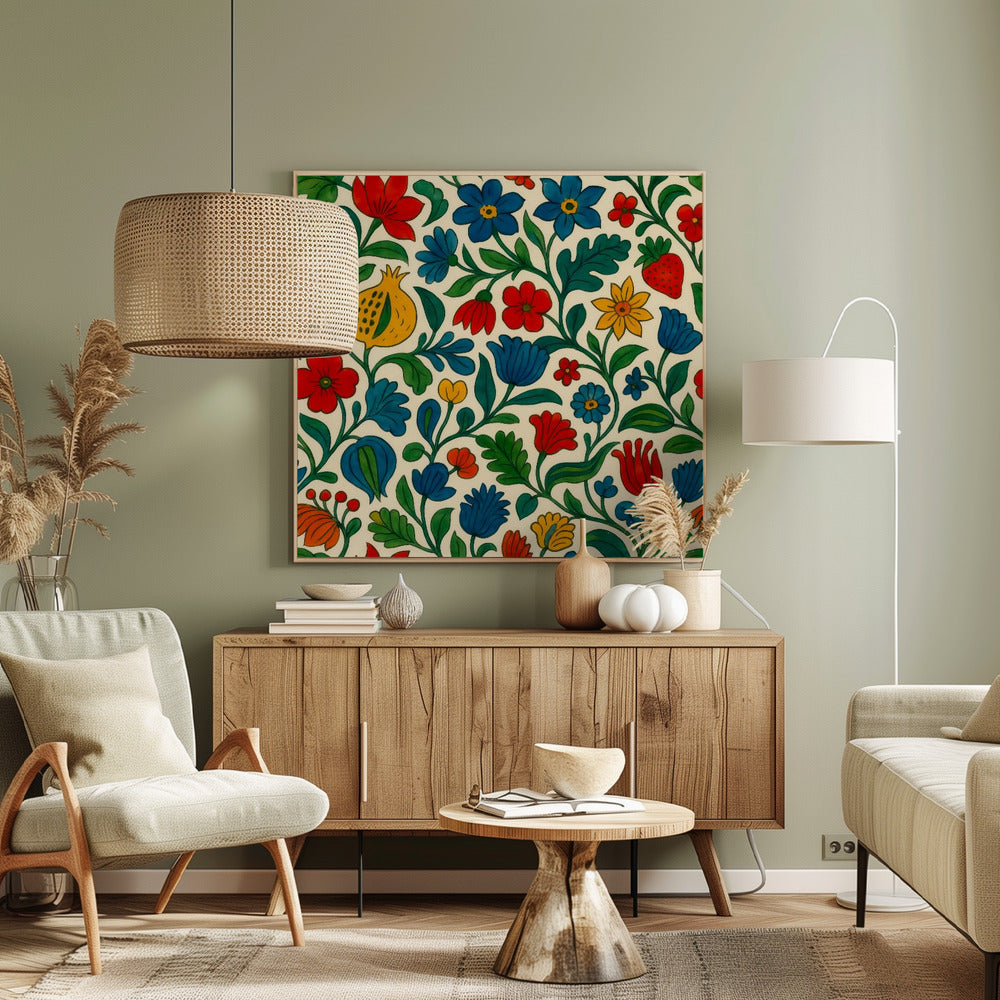 Bloeiende bloemensymfonie | Canvas