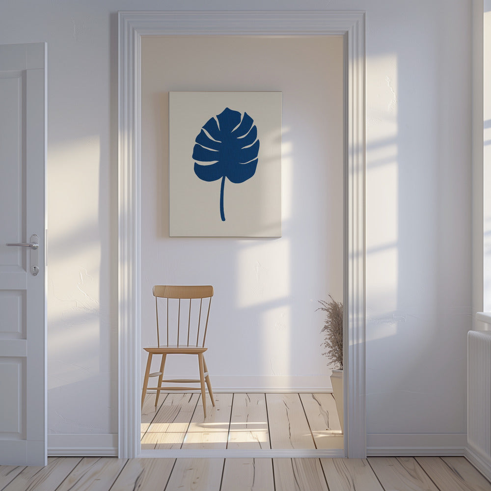 Monstera Canvas Blauw | Canvas