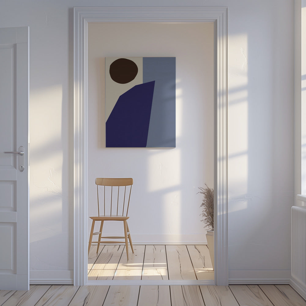 Kleurblokken 02 Blauw | Canvas