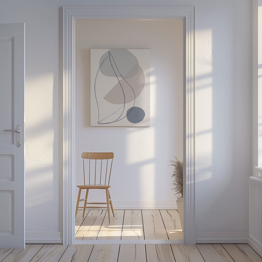Nieuwe Vormen Blauw Nr. 1 | Canvas