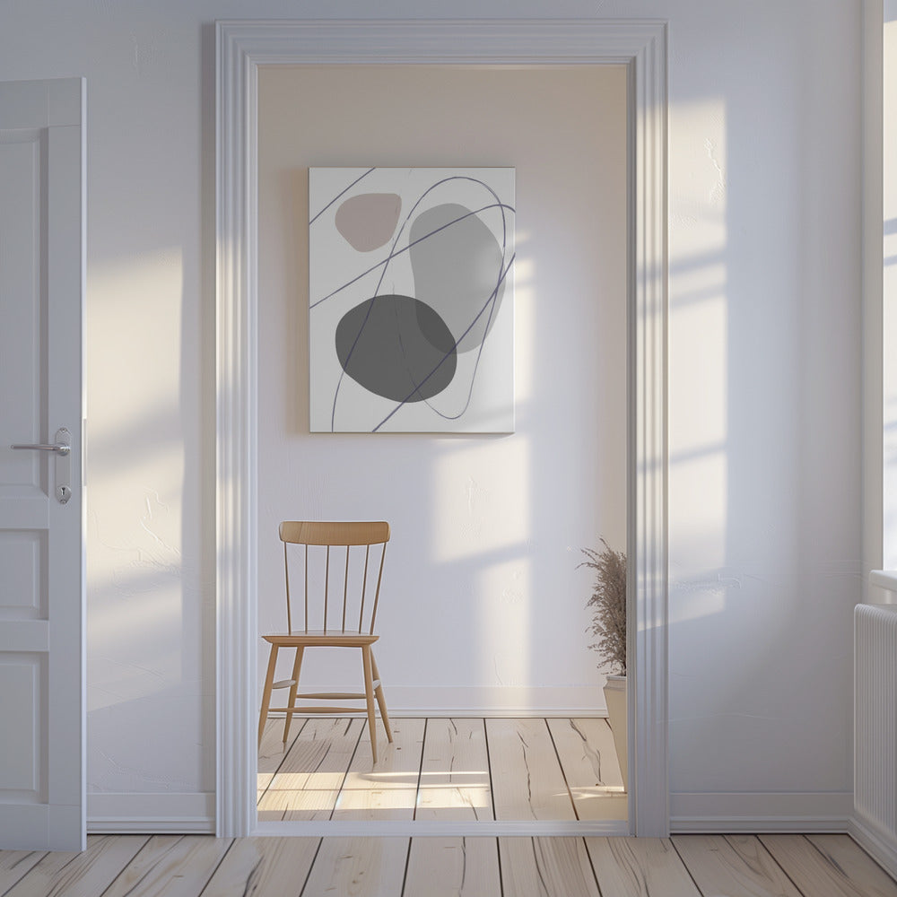 Nieuwe vormen beige nr. 2 | Canvas