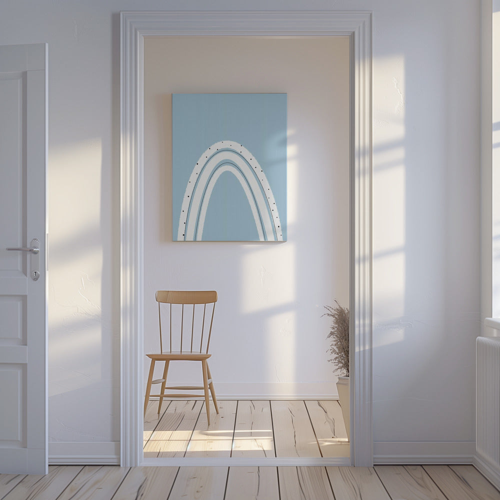 Zwart-witte regenboog | Canvas