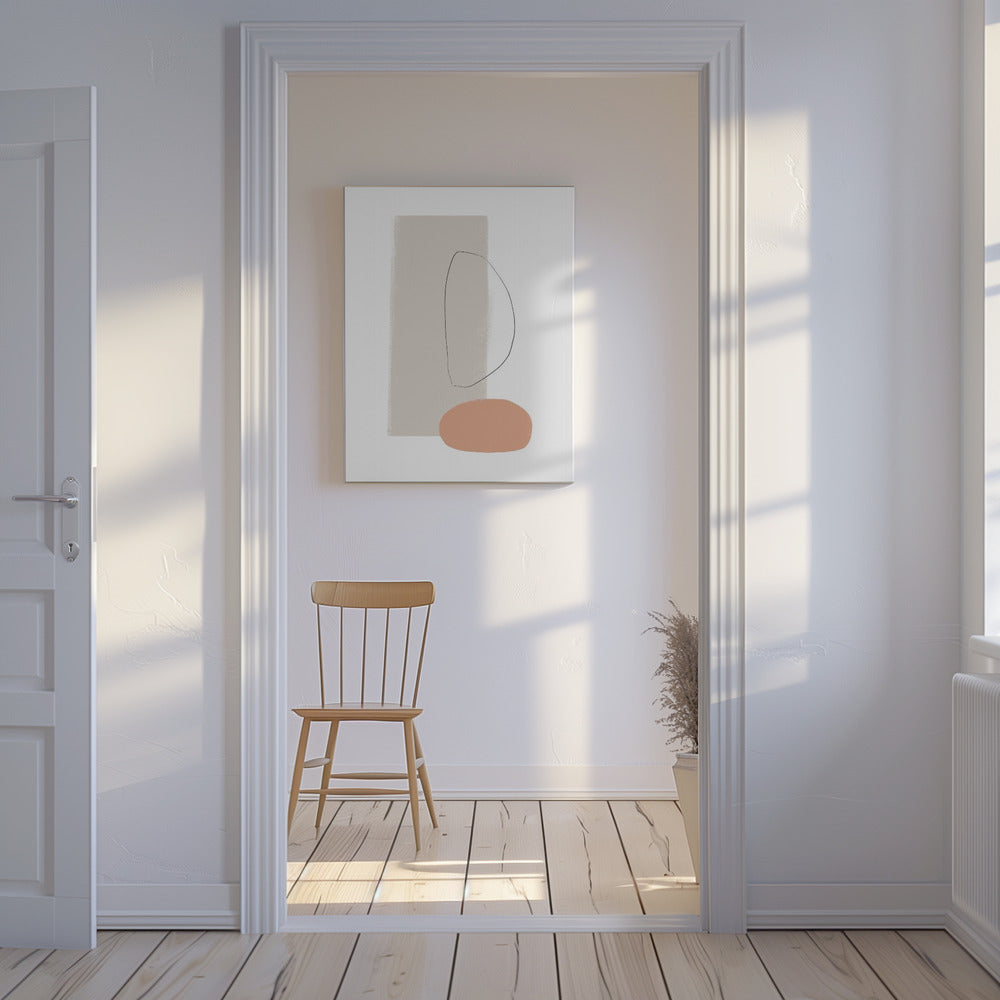 Eenvoudige vormen en zachte kleuren | Canvas