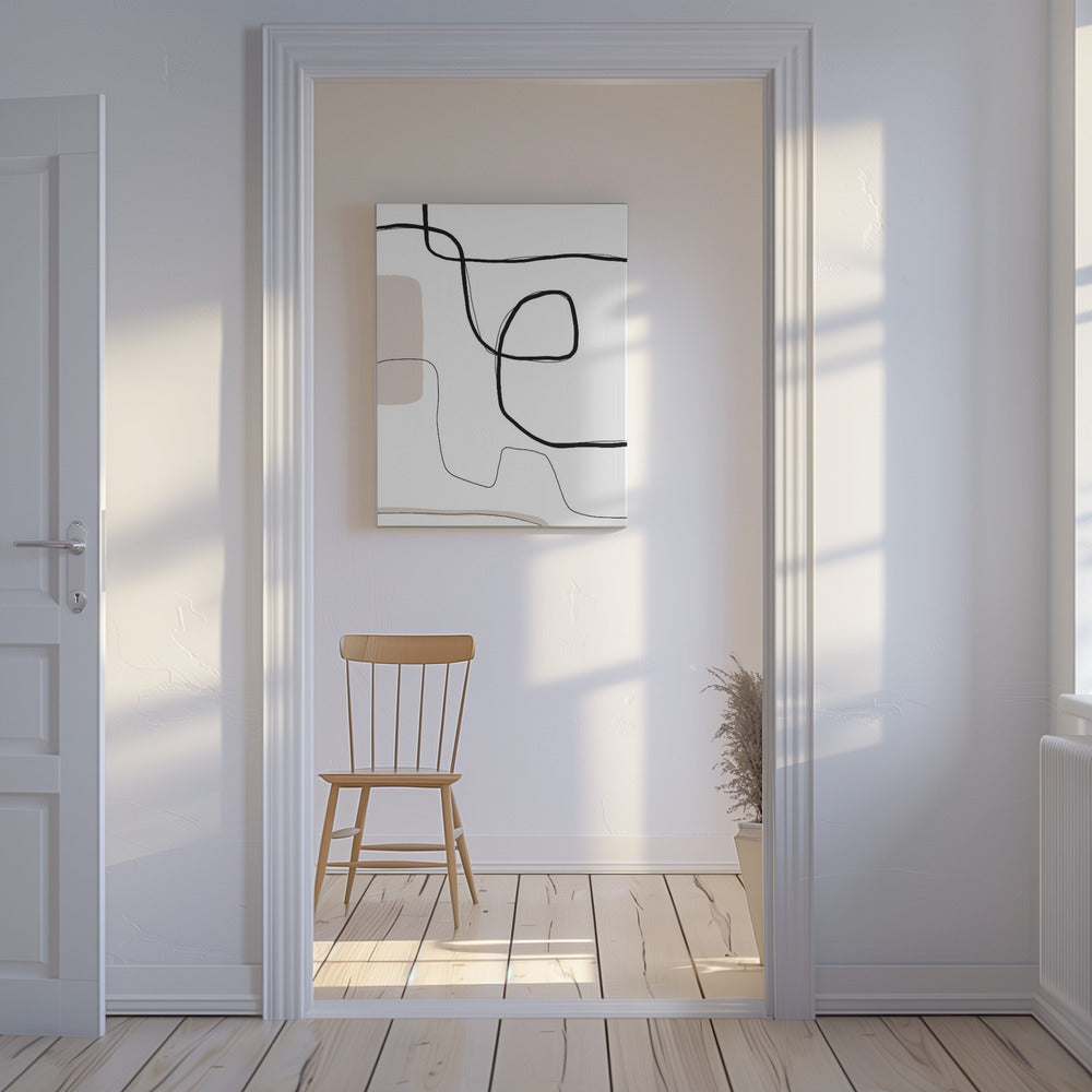 Curven en lijnen | Canvas