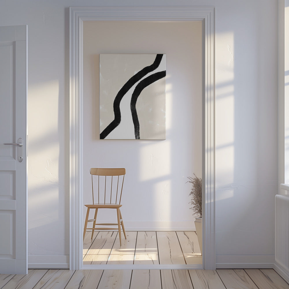 Dikke zwarte lijnen | Canvas