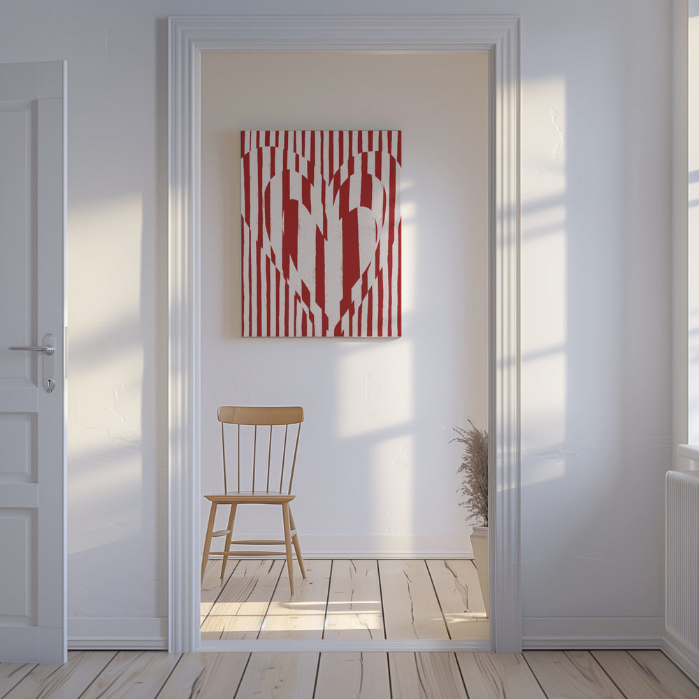 Hart in Strepen | Canvas