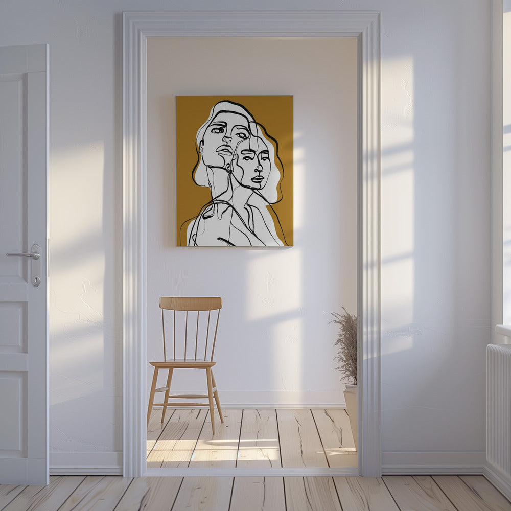 Verweven gezichten | Canvas