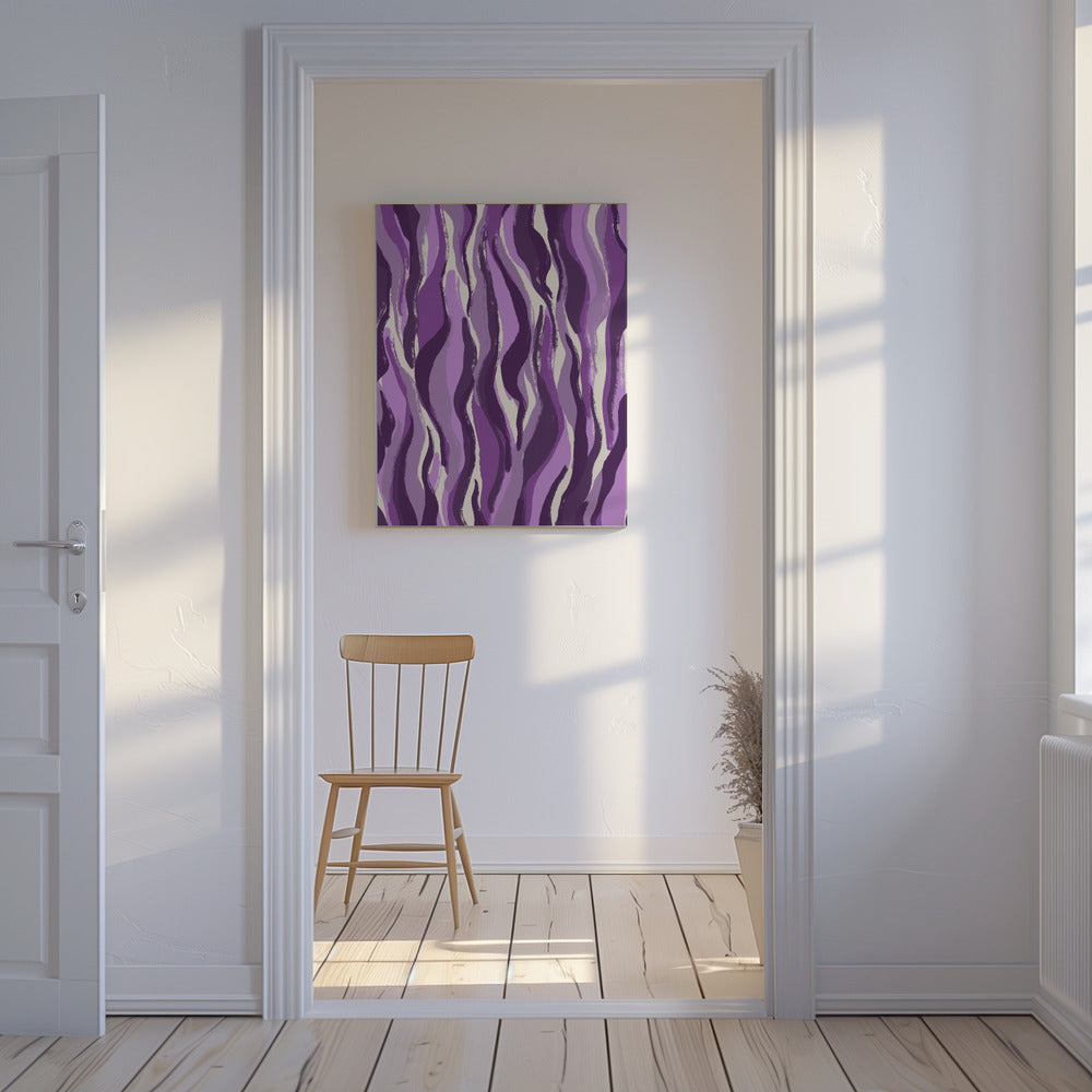 Paarse Vlammengolven | Canvas