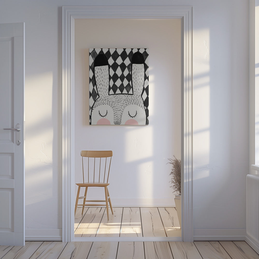 Dromend Konijn | Canvas