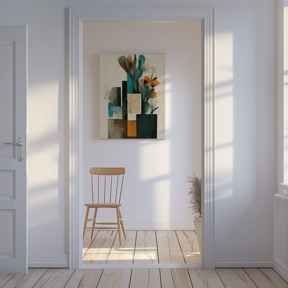 Bloemengeometrie | Canvas