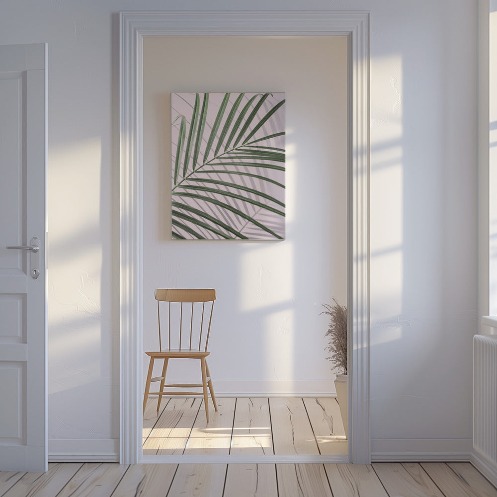 Palmblad Schaduw | Canvas