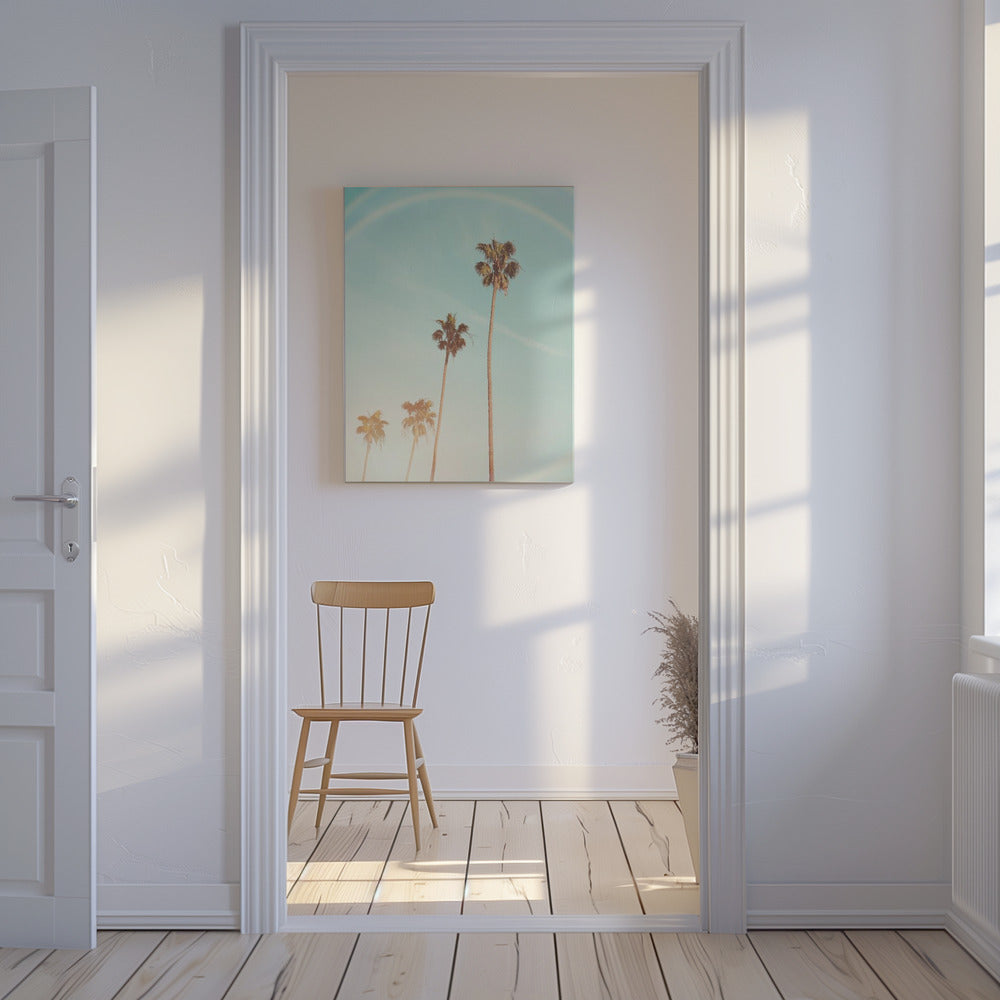 Zonnige Cali-palmboom | Canvas