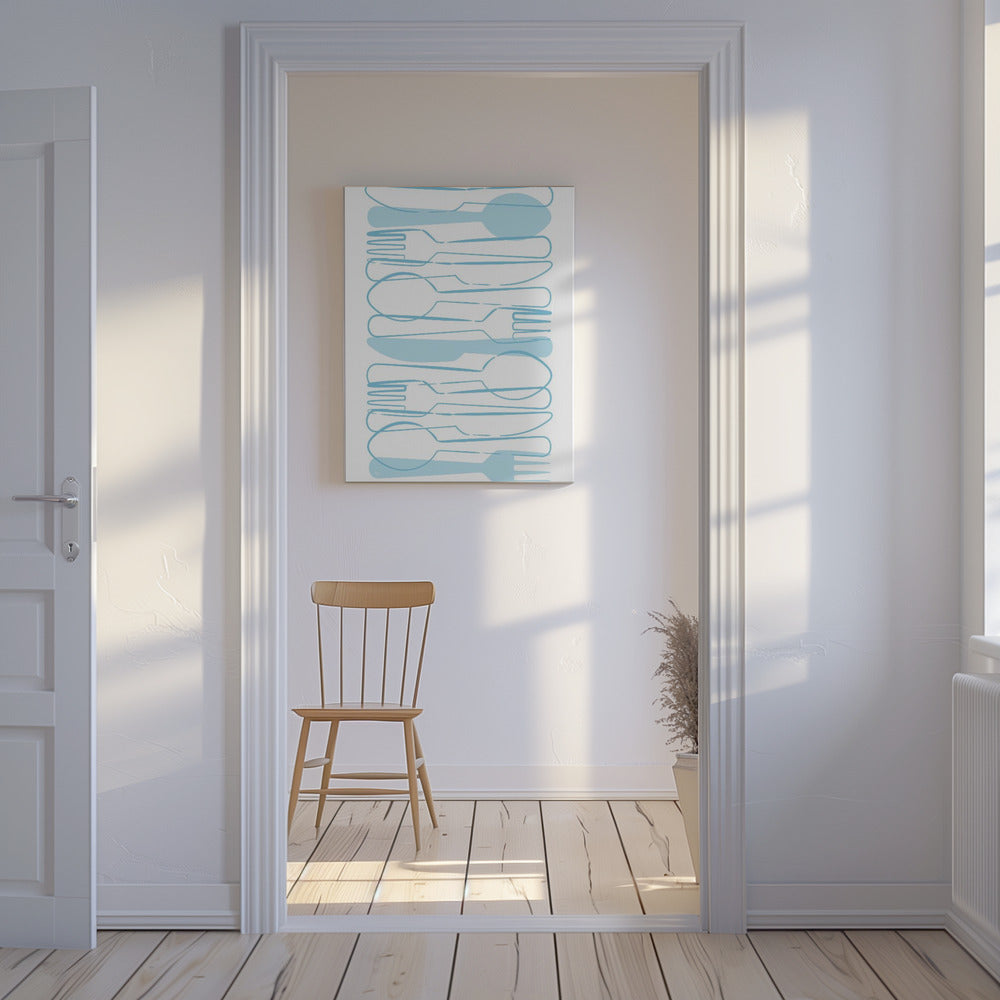 Blauw bestek | Canvas