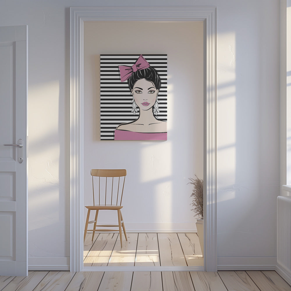 Gestreepte elegantie | Canvas