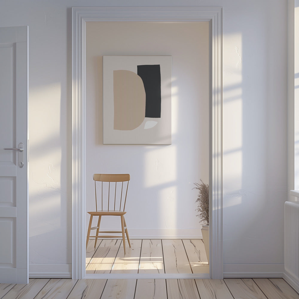 Geometrische vormen in neutrale tinten | Canvas