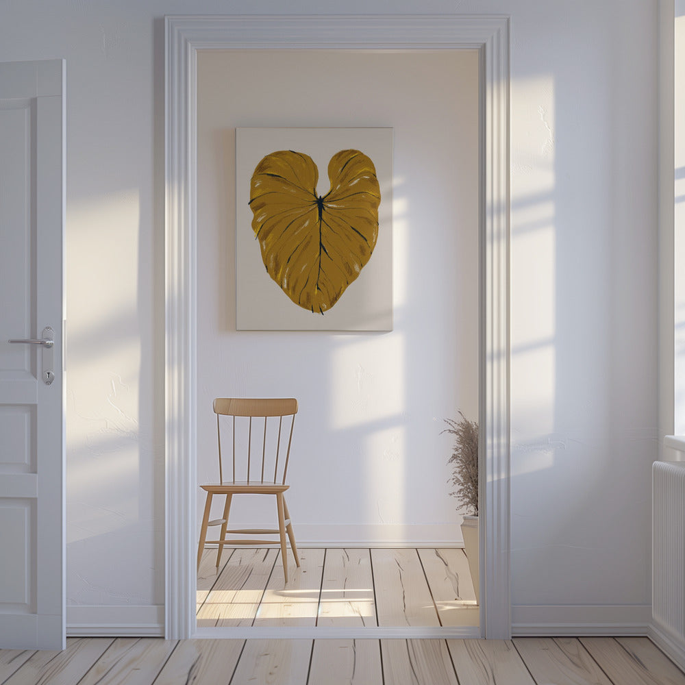 Philodendron Gloriosum Mosterd | Canvas