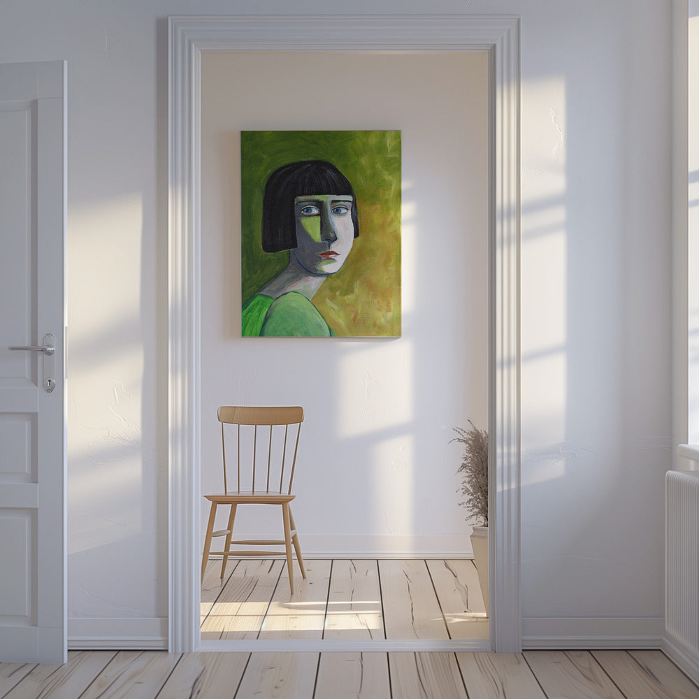 Dame met de blik | Canvas