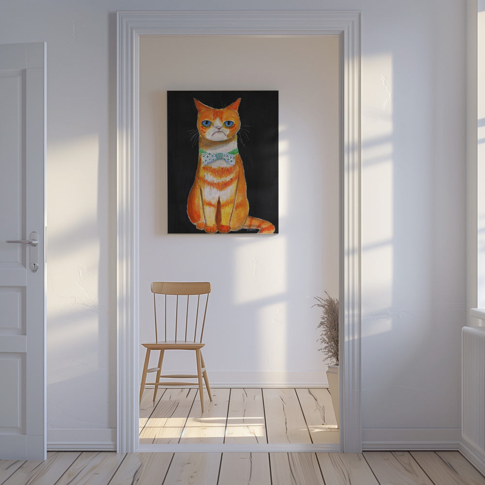 Droevige kat | Canvas