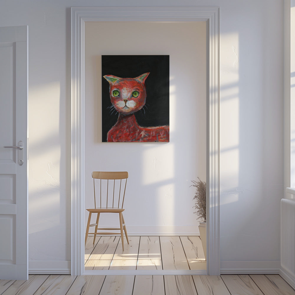 Rode kat | Canvas