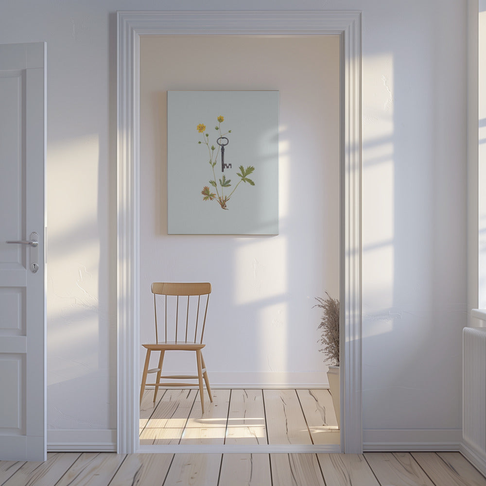 Botanical vintage key | Canvas