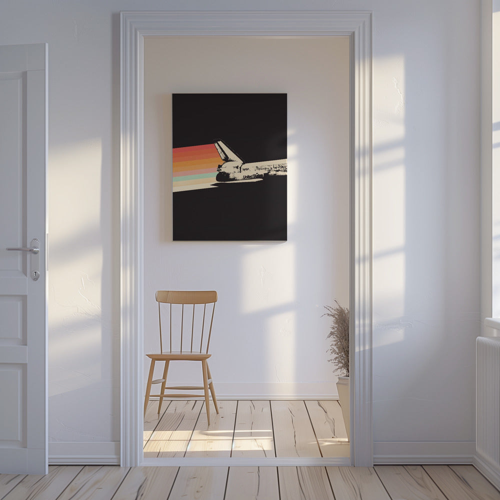 Ruimteschip Regenboog | Canvas