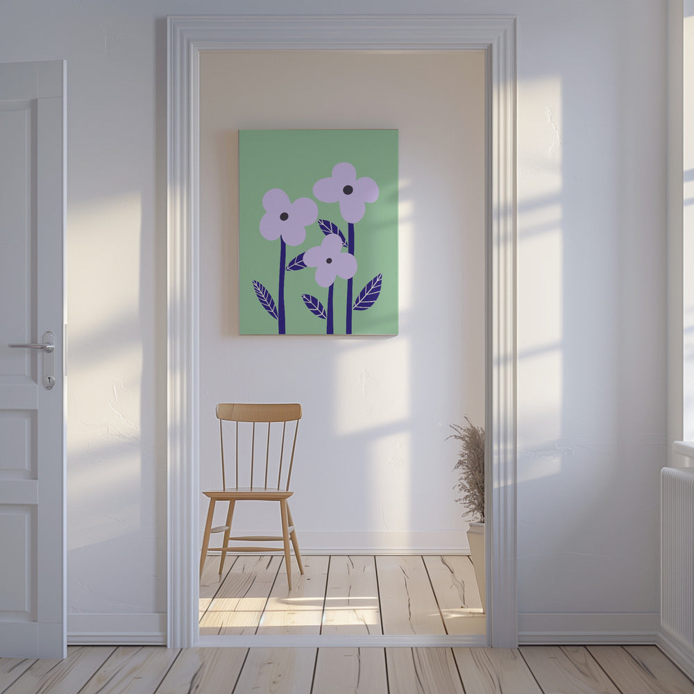 Violette bloesems | Canvas
