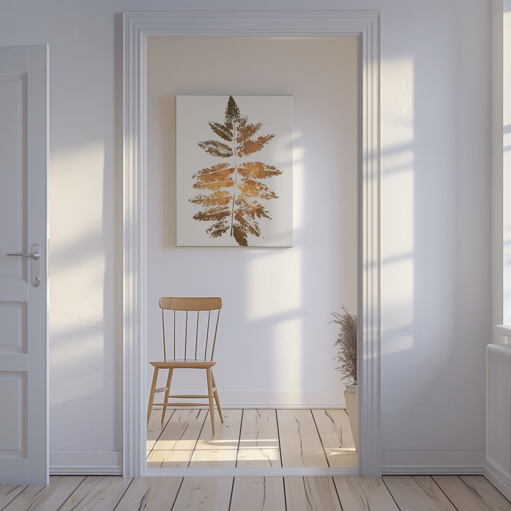 Oak Leaf Print   Gold | Canvas