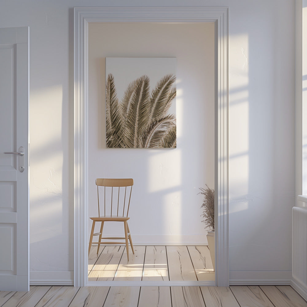 Winderige palmen | Canvas