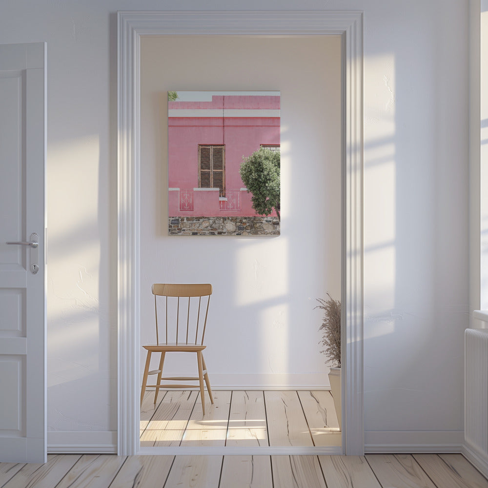 Roze Gevel Sereniteit | Canvas