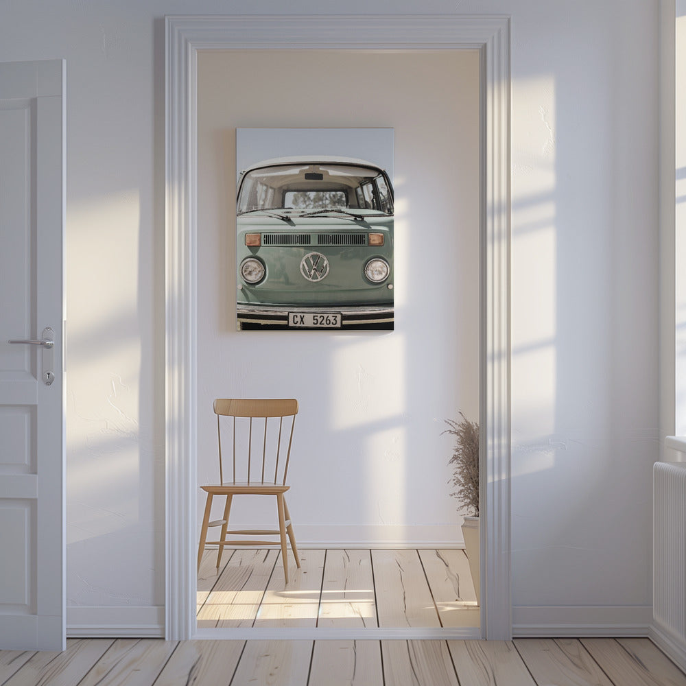 Klassiek design in zachte groene tinten Auto's | Canvas
