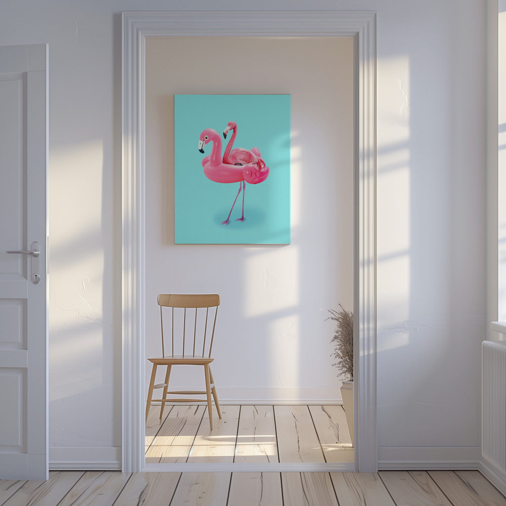 Flamingo op Resort | Canvas