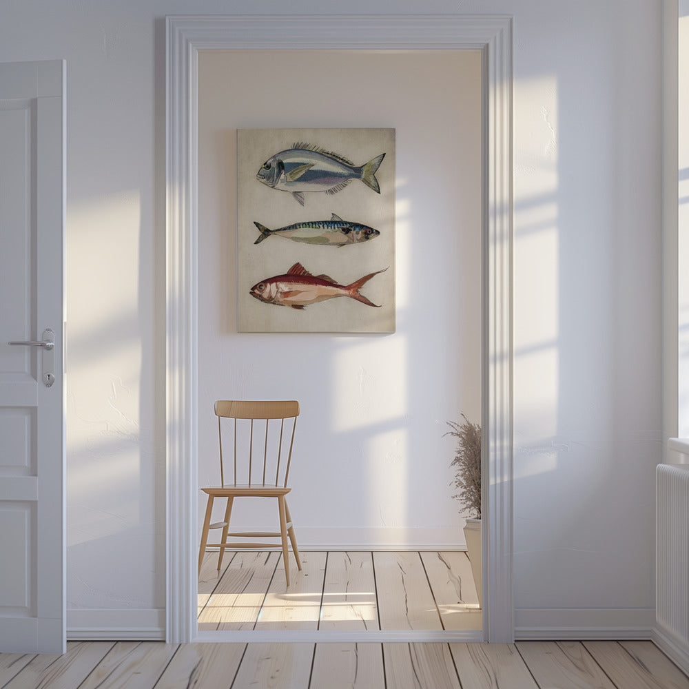 Trio van Oceaanleven | Canvas