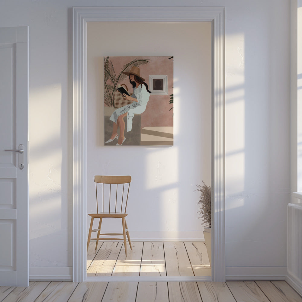 Vreedzaam leeshoekje | Canvas