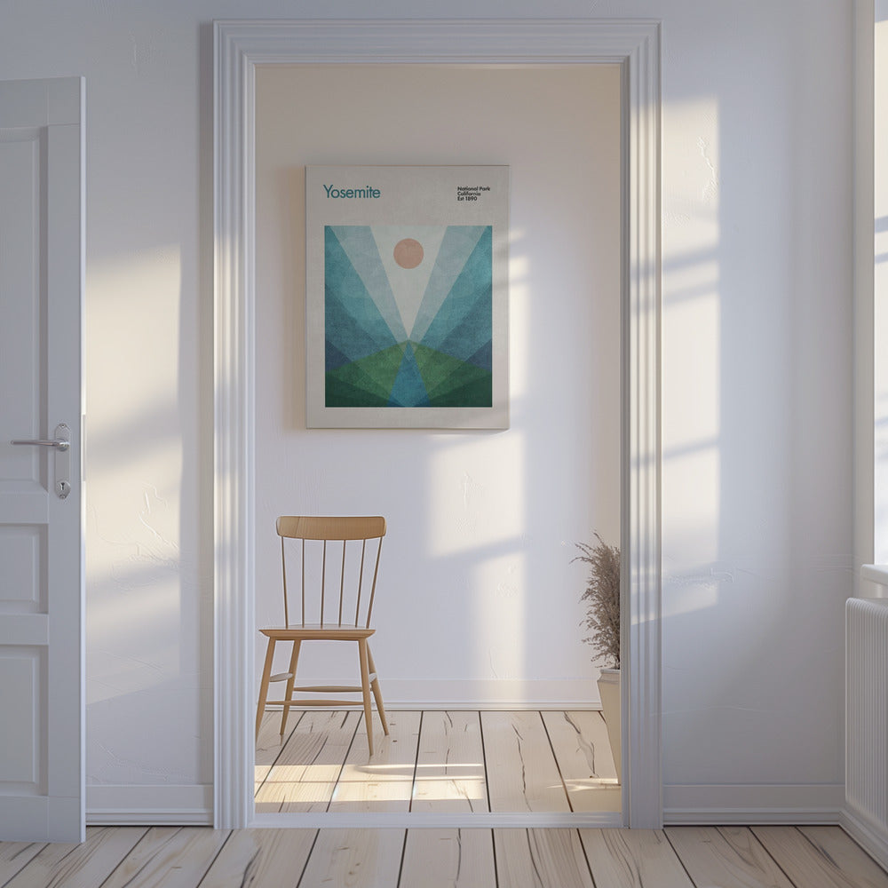 Geometrische Zonsopgang | Canvas