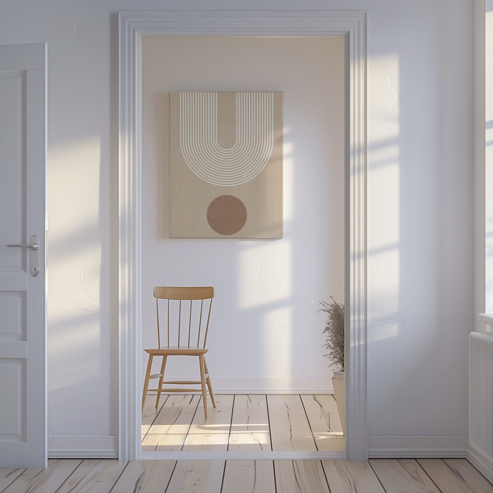 Beige Arc Poster | Canvas