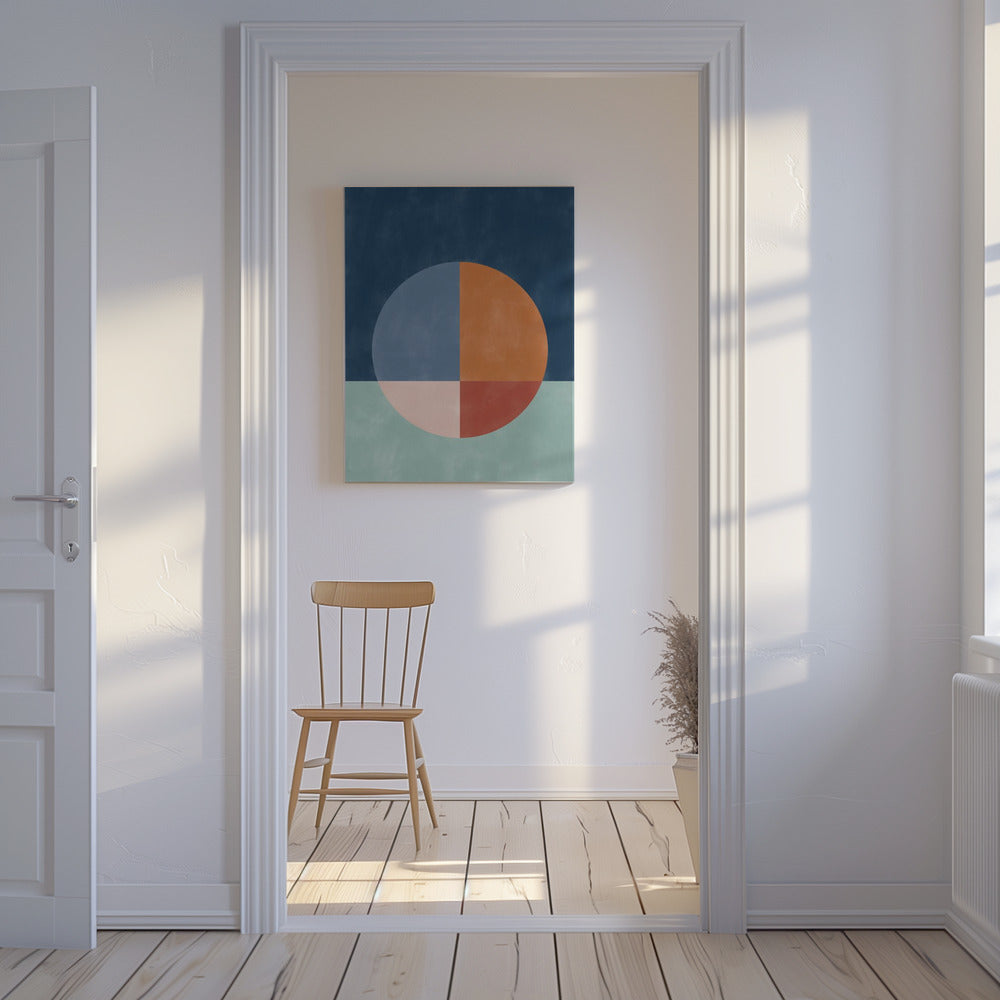 Een grote gesegmenteerde cirkel | Canvas
