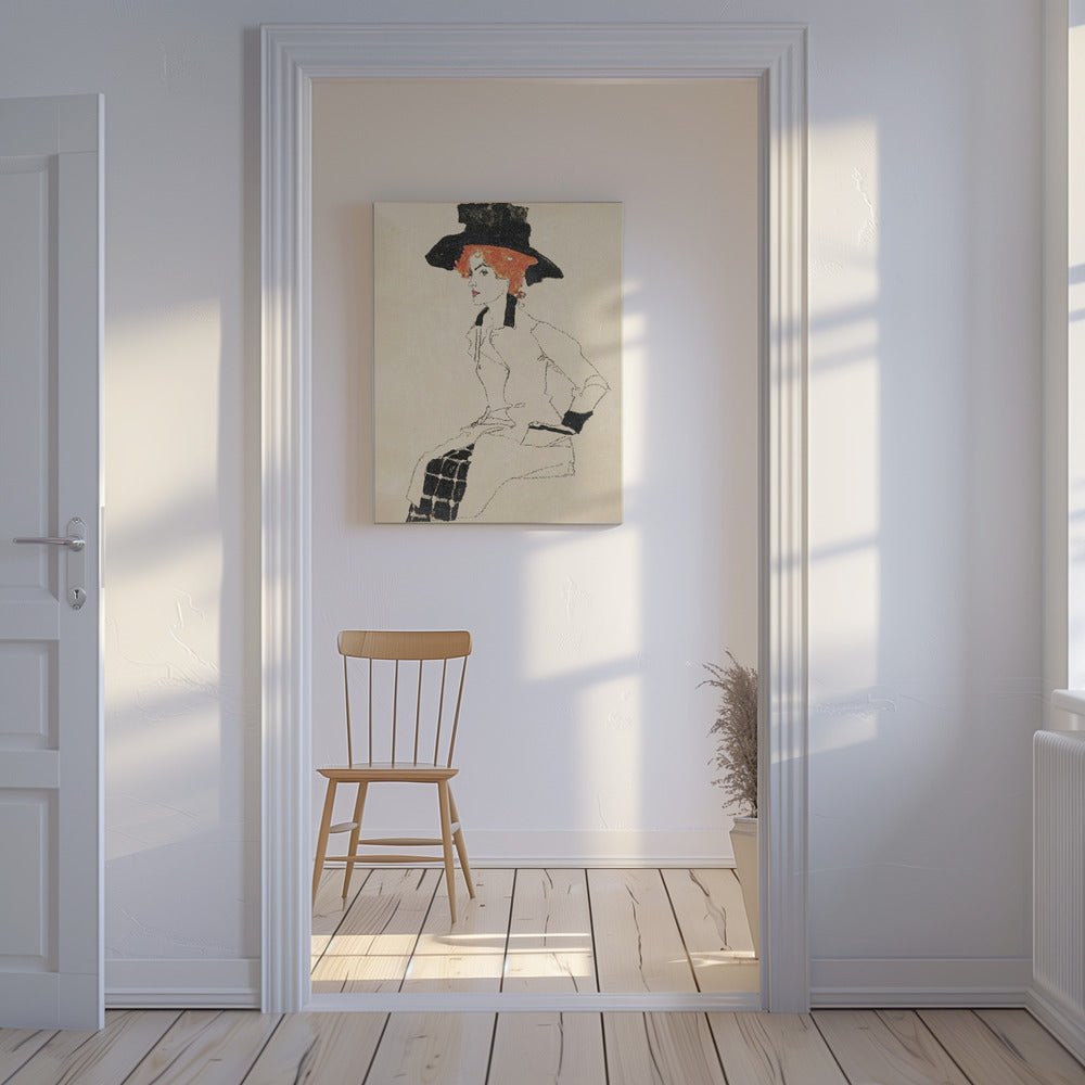 Portret van een vrouw 1910 | Canvas