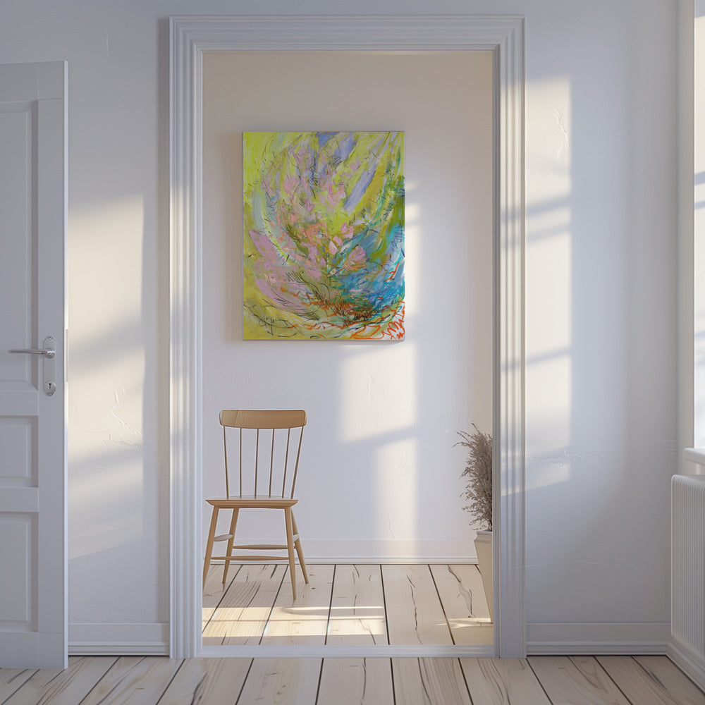 Werveling van bloemblaadjes | Canvas
